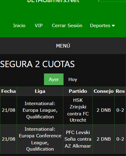 boleto de apuesta vip ganada